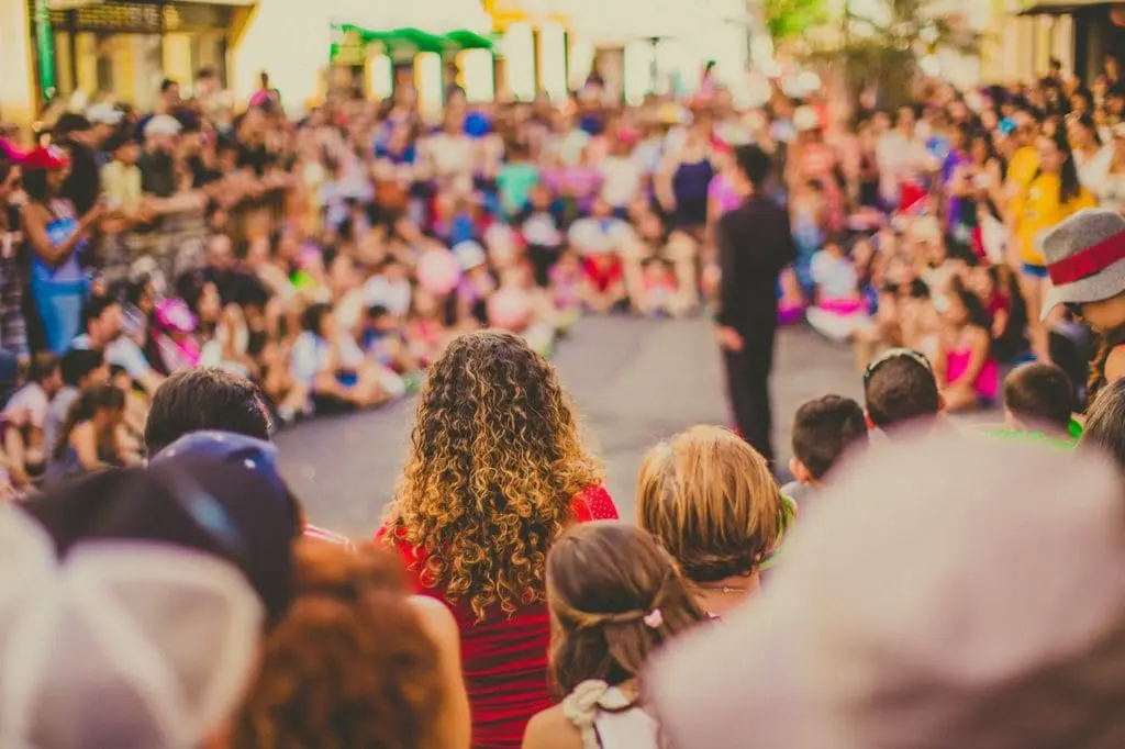 photo of people watching a live performance 3023317