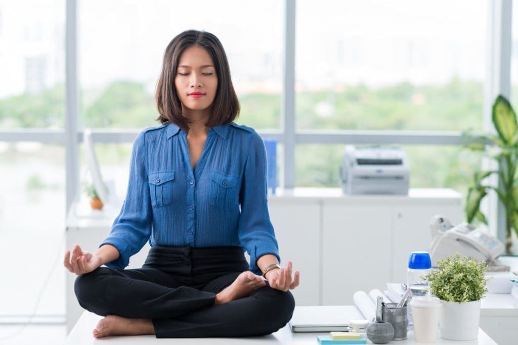 yoga businesswoman