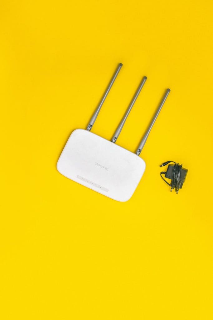 wifi router on yellow background 4218546