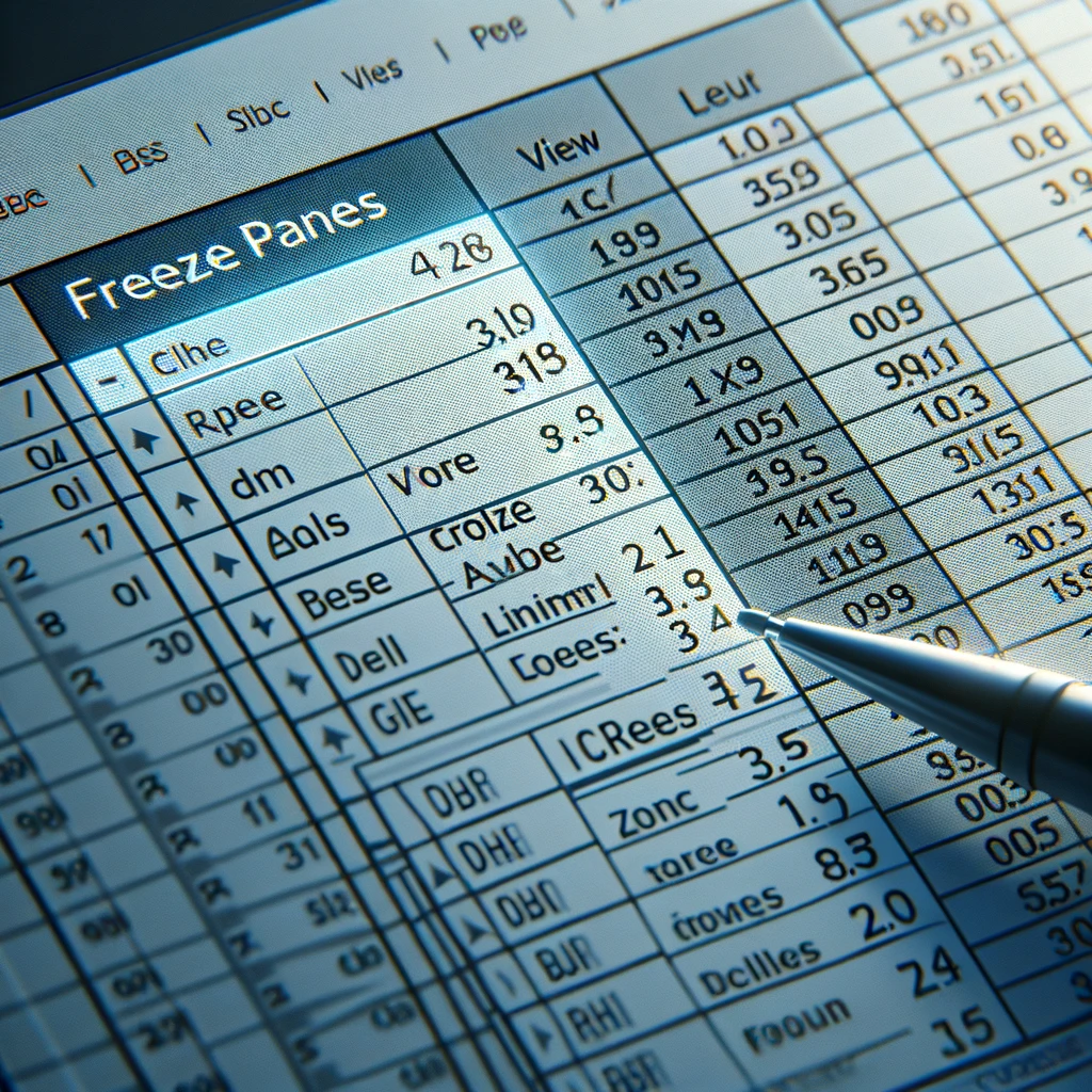 How to Freeze a Row in Excel