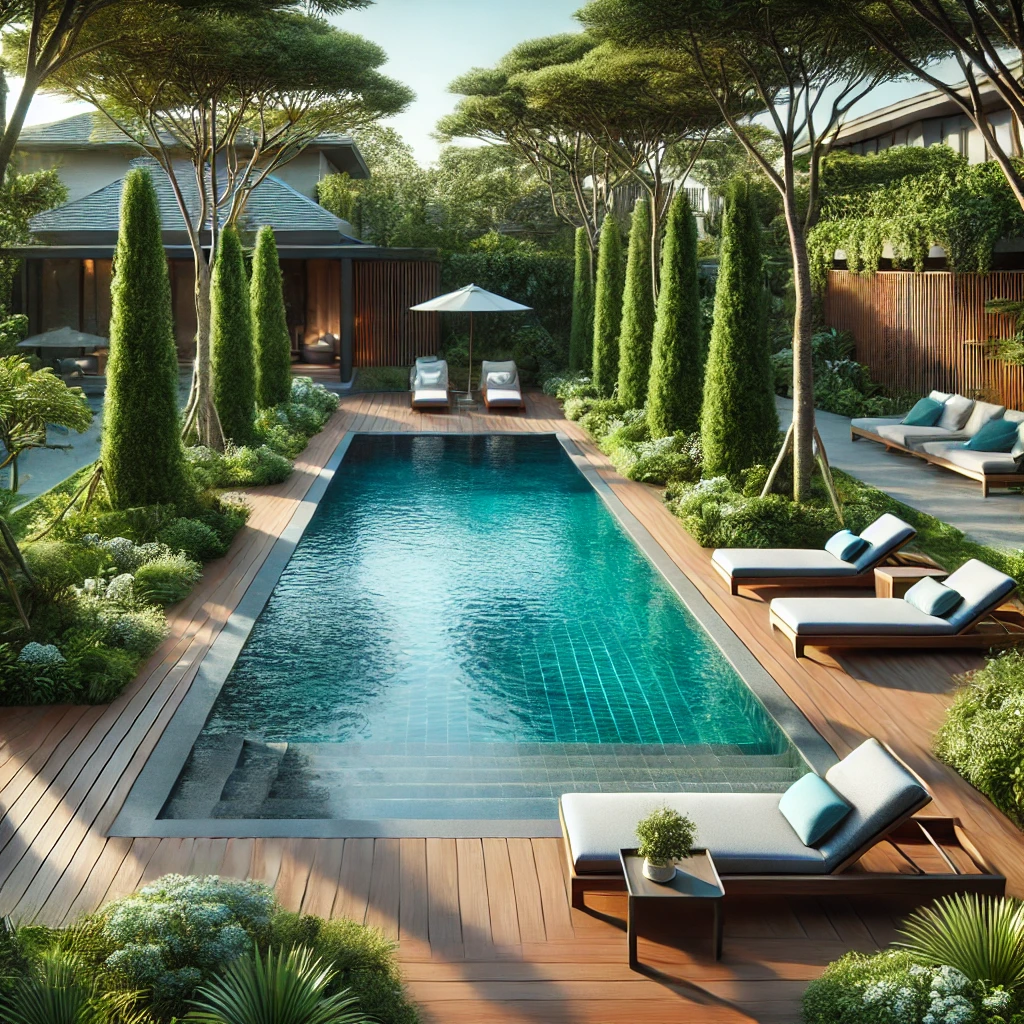 garden swimming pool